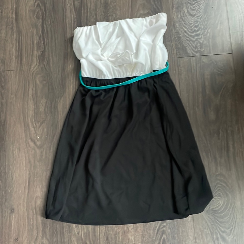 Black and white express dress